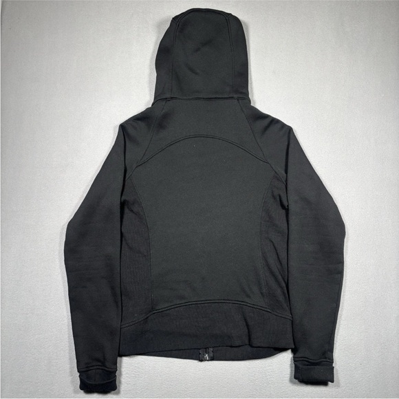 Lululemon Scuba Hoodie Women 10 Black Full Zip Stretch Thumb Holes Workout - Picture 10 of 11